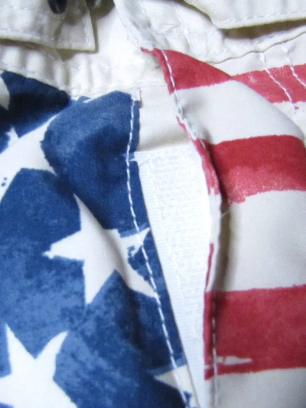 Harrahs USA Flag Men's Board Shorts 3XL White Stars Blue Red Stripes Swim Trunks